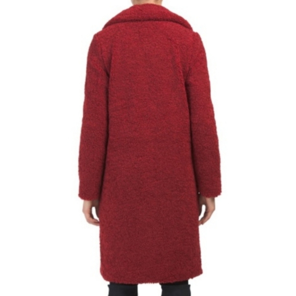 FLASH SALE! NWOT RACHEL ZOE Trench Deep Red Teddy Bear Coat - Picture 8 of 10